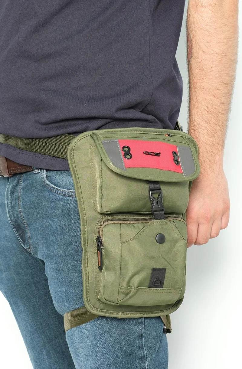 S-Invalid Brand Name Leg Bag 31281-GREEN 0032