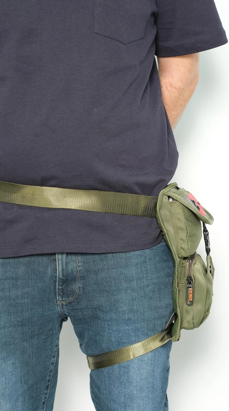 S-Invalid Brand Name Leg Bag 31281-GREEN 0032