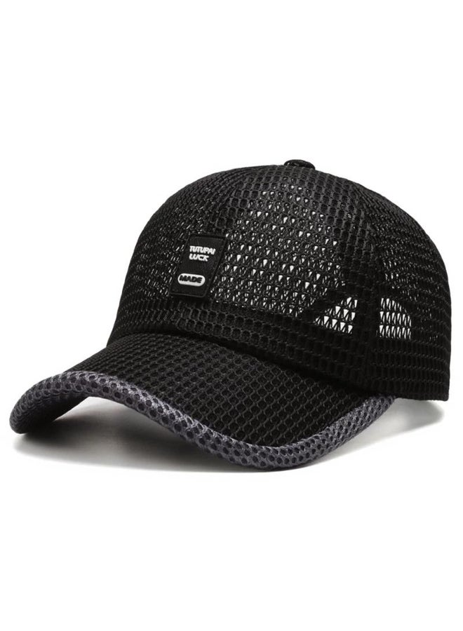 Men's Mesh Baseball Cap Breathable Summer Caps Dad Hat Outdoor Fishing Hats Bone Gorras Snapback Trucker Cap Anti-UV Hat Unisex Hat Accessories 