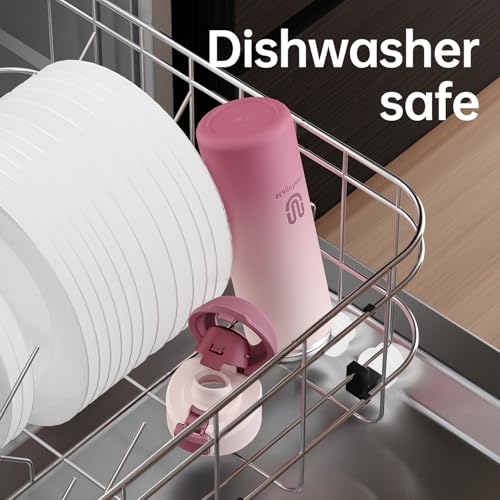 Magcheer Insulated Magnetic Water Bottle - Reusable Stainless Steel Bottle with MagSafe Compatible Phone Holder - Perfect for Gym, Sports, and Travel - Blush Pink 24oz - Image 5