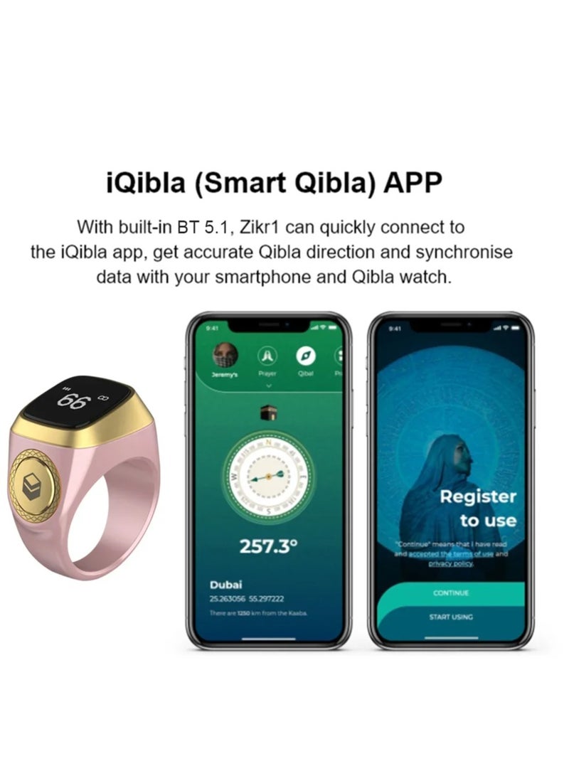 Smart Tasbih Zikr1 Lite Ring 20mm  PINK - Image 2