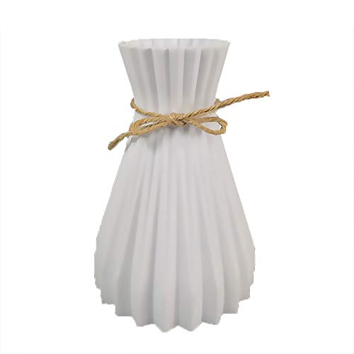 Houkiper Plastic vase, Vases for Flowers Ceramic Look Unbreakable Home Decoration Vase European Wedding for Home Decor, Living Room, Table, Home, Office, Black - Image 3