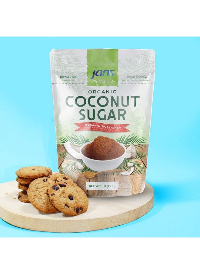 Jans Organic Coconut Sugar - 16 oz | All Natural Organic Sweetener | Fresh Coconut Derived | Gluten-Free | Non-GMO | Low Glycemic | Paleo & Vegan Approved | USDA Certified Organic (Pack of 1) - Image 5