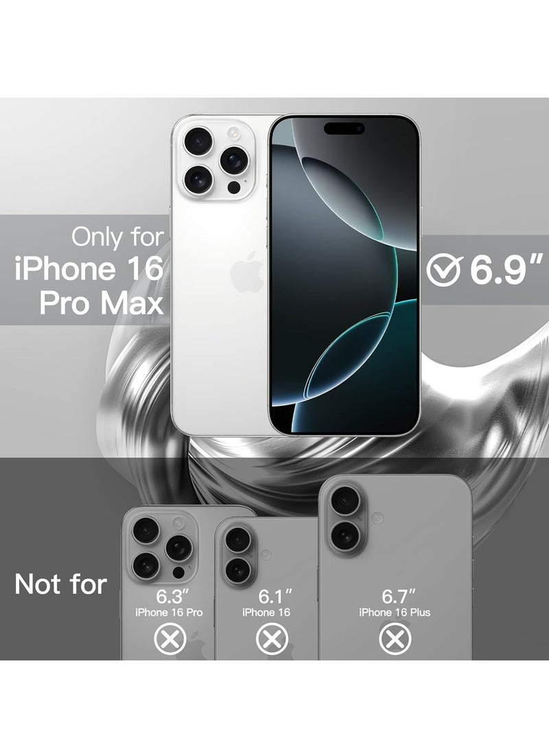 DUSALA Soft Clear Case for iPhone 16 Pro Max 6.9-Inch, Camera Lens Full Protection Compatible with MagSafe Wireless Charging Shockproof Electroplated TPU Phone Cover   Silver - Image 2