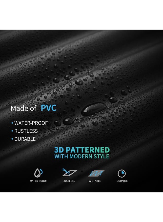 Art3d 2x4 ft Drop Ceiling Tiles in Black, 12-Sheet Arc-Slat Design 3D Wall Panels for Interior Wall Decor 24x48 inch - Image 4