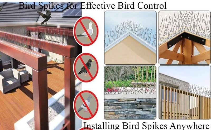 AYUNIX Pestezy Spikes for Birds & Pigeon. Polycarbonated Bird Spikes | Weather Resistent & UV Protected | Pigeon Control Spikes for Balcony, AC, Window, Railing etc (Pack of 10) - Image 5