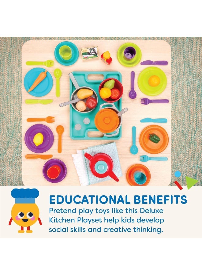 BATTAT Deluxe Kitchen Playset, Pretend Play Kitchen Set For 2+ Years, Pre School Toys, Best Gift For Babies And Toddlers  - Image 3