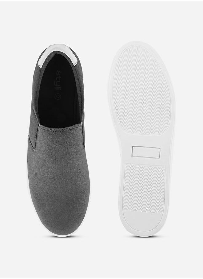 Solid Slip On Double Padded Casual Shoes