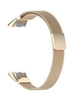 SM-R370 Milanese Replacement Strap Watchband For Samsung Galaxy Fit Champagne Gold