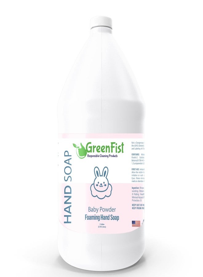 GreenFist Foaming Hand Soap Refills Baby Powder Scent Jug Foam Refill Made in USA, 128 ounce (1 Gallon) - Image 1