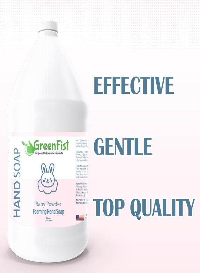 GreenFist Foaming Hand Soap Refills Baby Powder Scent Jug Foam Refill Made in USA, 128 ounce (1 Gallon) - Image 2