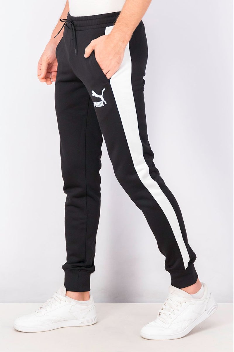 PUMA Men Sportswear Fit Training Sweatpants, Black and White  - Image 4