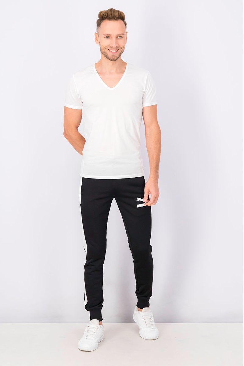 PUMA Men Sportswear Fit Training Sweatpants, Black and White  - Image 2