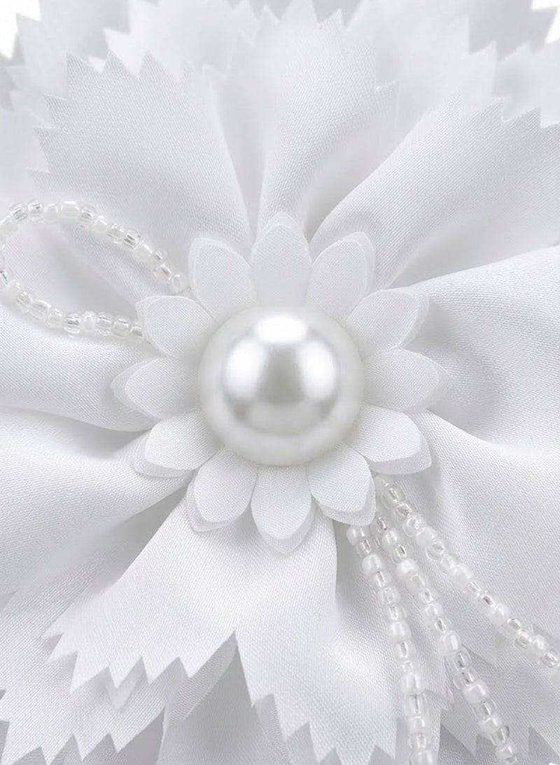Al Nasser Girls Layered Flower Hair Clip Set With Pearl Center - Image 2