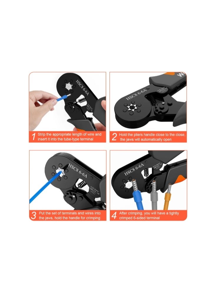 Generic - Ferrule Crimping Tool Kit - Ferrule Crimper Plier (AWG 28-7) with 2000 pcs Wire Ferrules Kit Wire Ends Terminals - Image 1