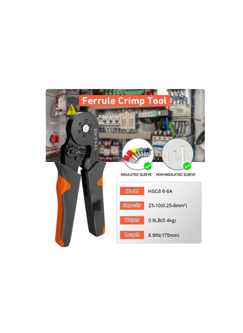 Generic - Ferrule Crimping Tool Kit - Ferrule Crimper Plier (AWG 28-7) with 2000 pcs Wire Ferrules Kit Wire Ends Terminals - Image 1