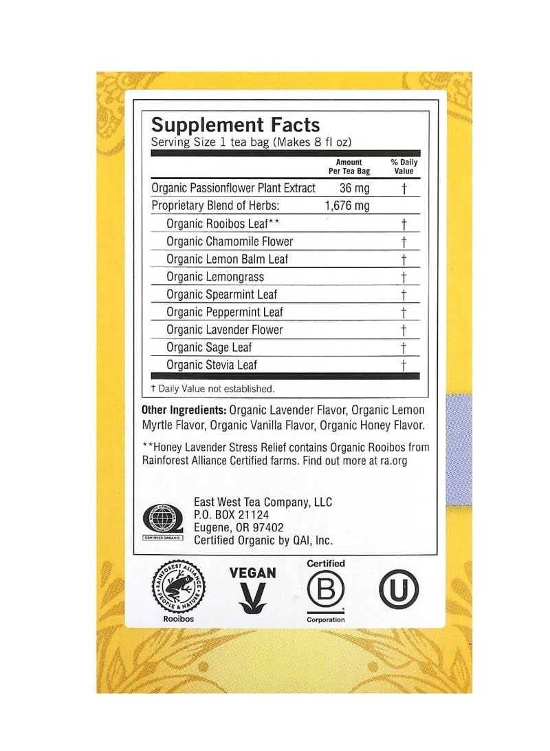 شاي يوغي مجموعة من 16 كيس شاي عشبي بالعسل العضوي واللافندر لتخفيف التوتر - Image 2