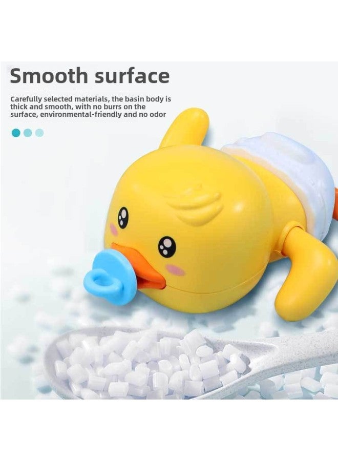Children's Bathing Water-playing Duck Chain-winding Water-playing Duck Summer Baby Baby Bathroom Bath Swimming Toy-Specifications:White Pants Duck - Image 5