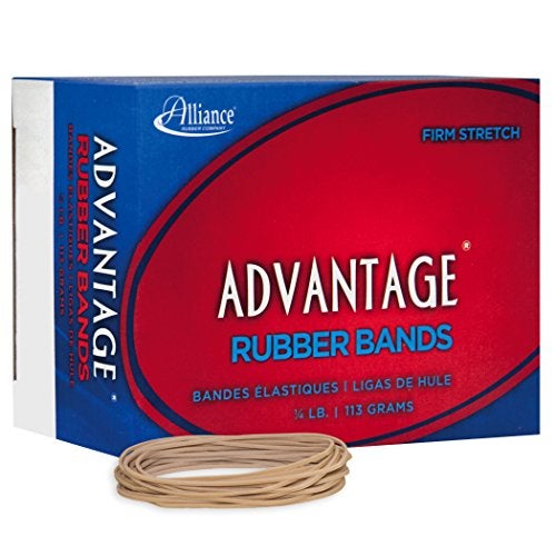 Alliance Rubber 26199 Advantage Rubber Bands Size #19, 1/4 lb Box Contains Approx. 312 Bands (3 1/2" x 1/16", Natural Crepe) , Beige - Image 2