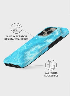 BURGA Burga iPhone 16 Pro Max Case, 2 Piece Hard Shell + TPU Interior, Shock Absorption, All Port Accessible, Raised Bezel For Screen & Camera Protection, Never Fading HQ Print,Ocean Waves  - Image 3