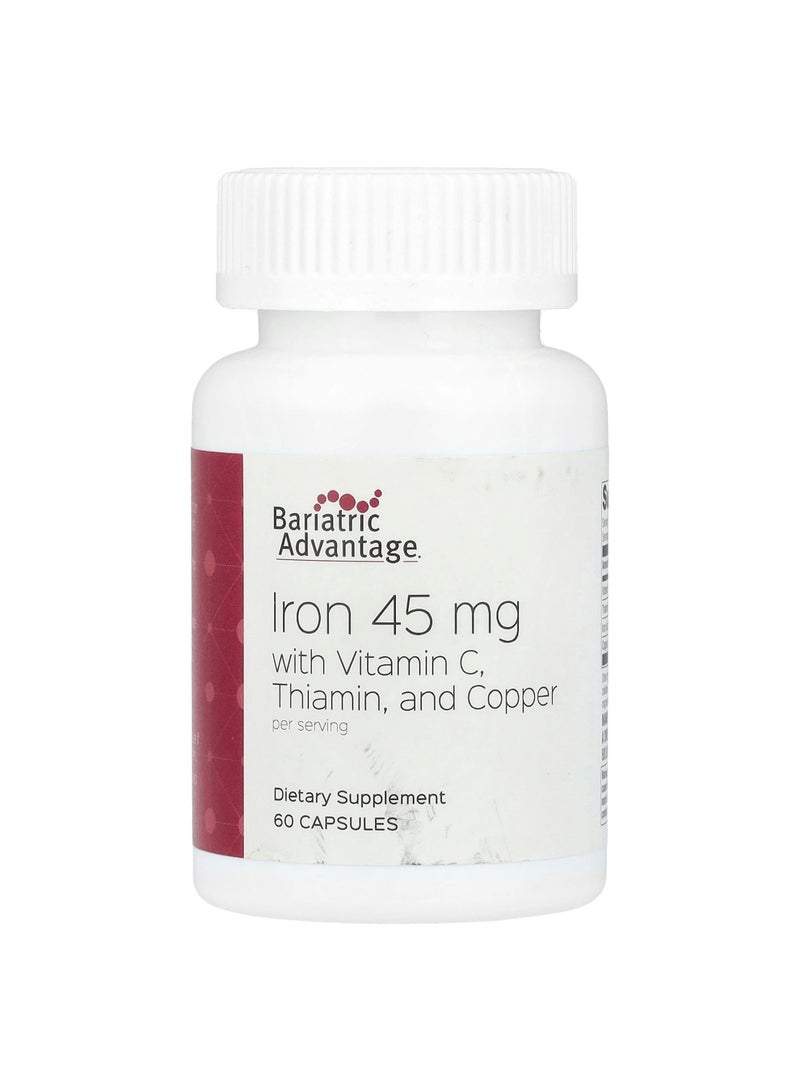 Iron with Vitamin C, Thiamin, and Copper, 60 Capsules