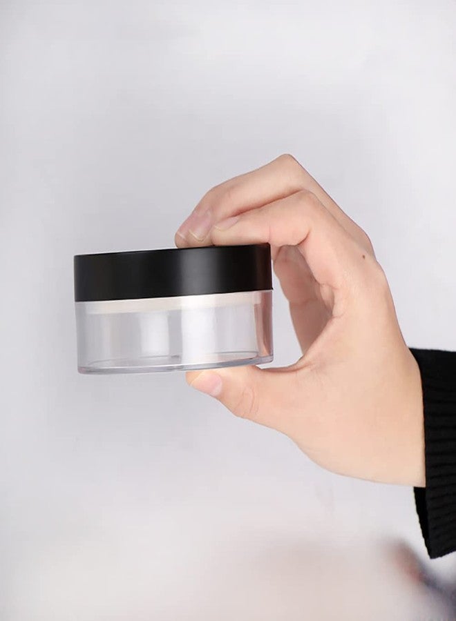 ccHuDE 2 Pcs 50g Plastic Loose Powder Case Empty Cosmetic Powder Container Refillable Makeup Powder Jar Portable Powder Box for Travel - Image 5