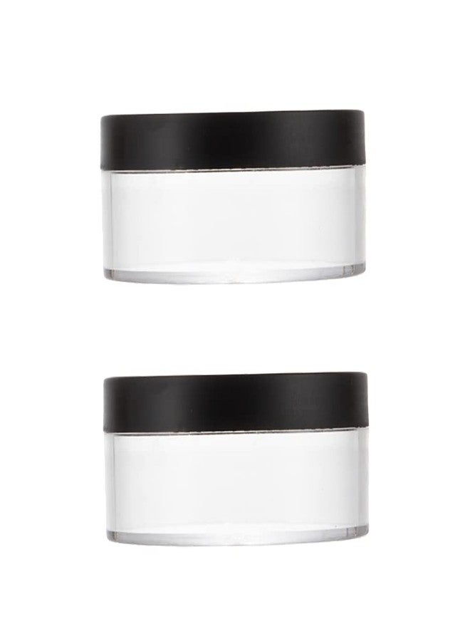 ccHuDE 2 Pcs 50g Plastic Loose Powder Case Empty Cosmetic Powder Container Refillable Makeup Powder Jar Portable Powder Box for Travel - Image 1