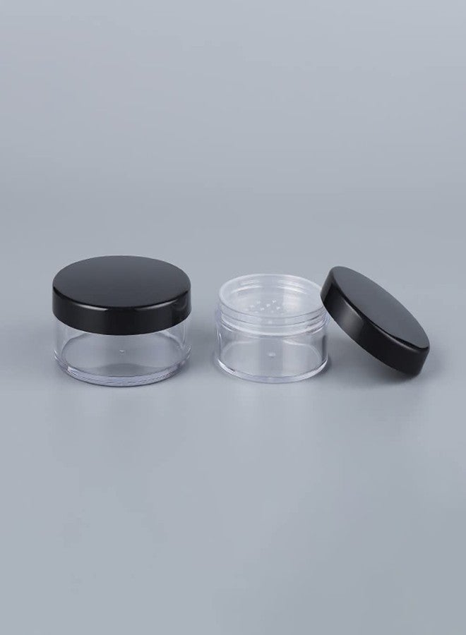 ccHuDE 2 Pcs 50g Plastic Loose Powder Case Empty Cosmetic Powder Container Refillable Makeup Powder Jar Portable Powder Box for Travel - Image 2