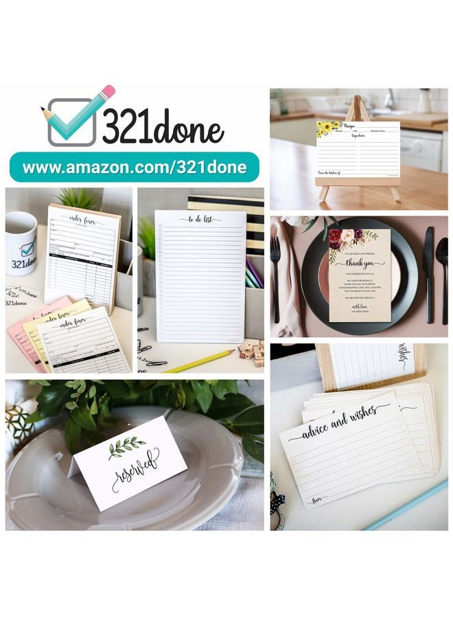 321Done Blank Note Cards, 5x7 Thick Cardstock - Plain White Card Stock, Small Notecards & Stationery for Writing, Stamping, Printing - Made in USA, Set of 50 - No Envelopes - Image 5