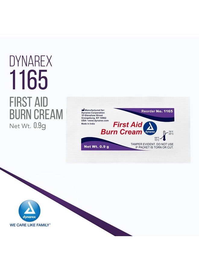 Dynarex Dynarex First Aid Burn Cream - Burn Ointment For Minor Cuts, Wounds, Burns - Single Dose Water-Based Formula with Benzalkonium Chloride - For Medical & Home Care - 0.9g Packets, Box of 144  - Image 1
