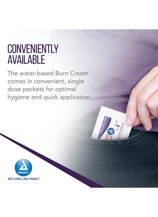 Dynarex Dynarex First Aid Burn Cream - Burn Ointment For Minor Cuts, Wounds, Burns - Single Dose Water-Based Formula with Benzalkonium Chloride - For Medical & Home Care - 0.9g Packets, Box of 144  - Image 4