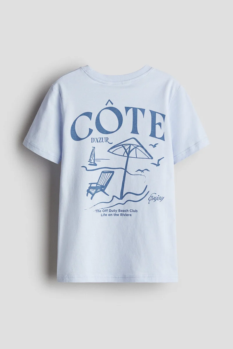 اتش اند ام تي-شيرت بتصميم مطبوع