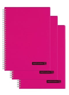 Maruman 3-Piece Septcouleur Notebook B5 Size Pink  - Image 1