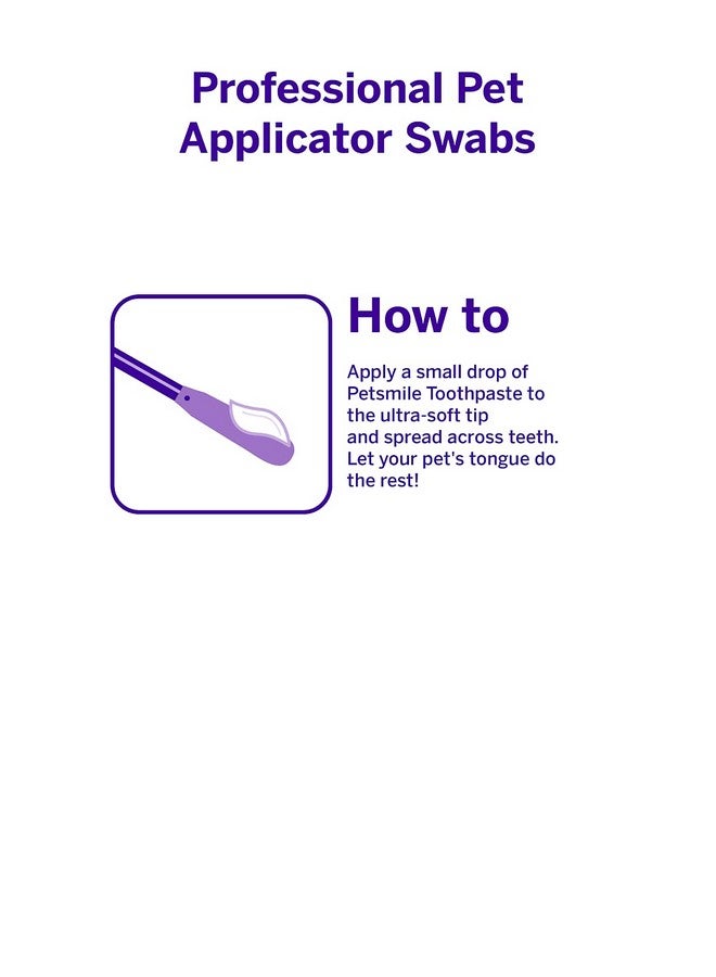 Petsmile Professional Pet Toothpaste Applicator Swabs - Cat & Dog Toothbrush Alternative - Dental Care for Small & Large Pets - Cat & Dog Teeth Cleaning - Dog Toothpaste Not Included (50 Swabs) - Image 4