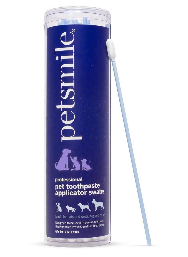 Petsmile Professional Pet Toothpaste Applicator Swabs - Cat & Dog Toothbrush Alternative - Dental Care for Small & Large Pets - Cat & Dog Teeth Cleaning - Dog Toothpaste Not Included (50 Swabs) - Image 1