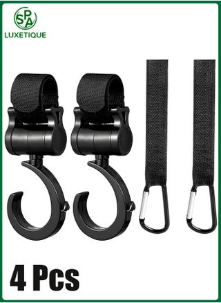4-Pack Baby Stroller Hooks for Hanging Diaper Bags, Mommy Bags, and Organizer Clips for Pushchair and Buggy, Black - pzsku/ZEA966EFC6F9AD99A537DZ/45/_/1735640229/17e1673d-c27a-4806-917f-10edad6a4817