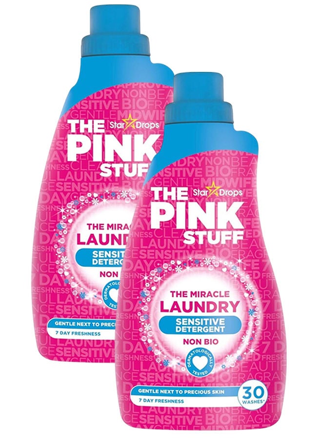 THE PINK STUFF Sensitive Non Bio Laundry Liquid 2x960ml - Image 2