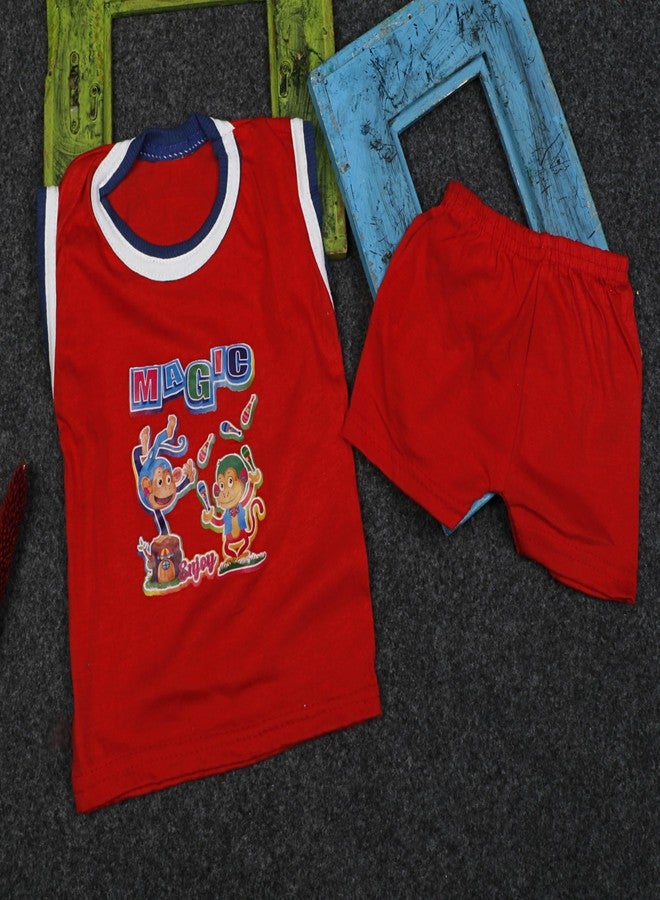 Cortica Boys & Girls Cotton Top-Short Combo Set Pack Of 3 Set (Any Random Color Will Be Send) - Image 4