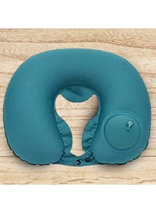 Prostuff.in Travel Pillows Inflatable Travel Pillow, Air Neck Pillow Lightweight Stay Cool Fabric Self Pump Up, Blue Color 1pcs - Image 5