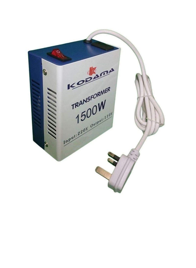 Transformer 1500 Watt Universal 3 Pin UK Plug Power Cord with Safety Fuse included Plug Transformer 220V To 110V Step Down Power Converter - Image 1