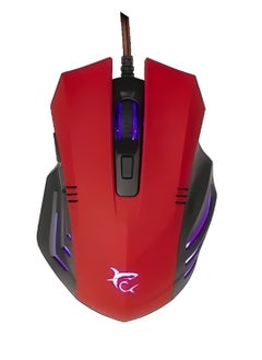 White Shark USB 2.0 Gaming Mouse – 4 Color LED Lighting, 3200 DPI, 6 Buttons – Red Color