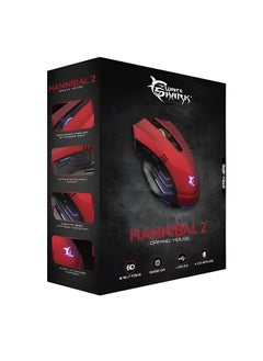 White Shark White Shark USB 2.0 Gaming Mouse – 4 Color LED Lighting, 3200 DPI, 6 Buttons – Red Color  - Image 5