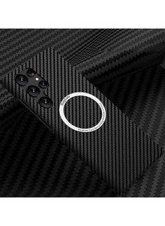 Magsafe Samsung S23 Ultra 5G case for, Compatible with Ma-g-safe - Texture Ultra Thin Fashion Ultra Touch Feel Minimalist Anti-Scratch Anti-Shock Case for S23 Ultra (S23 Ultra, Black)  - Image 2