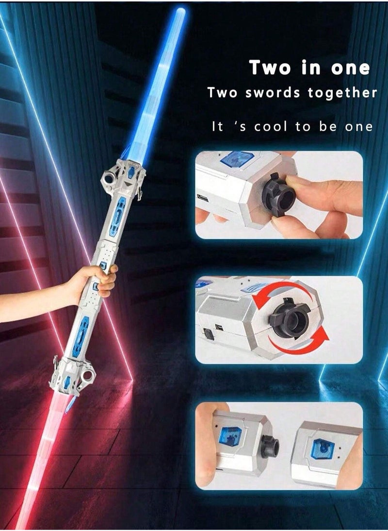 Interstellar Glow Sword - Extendable LED Flashing Toy with Gravity-Activated Sound Effects; Upgraded Color-Changing Metal Laser Sword for Dynamic Play and Imaginative Adventures - Perfect for Kids and Party Decorations