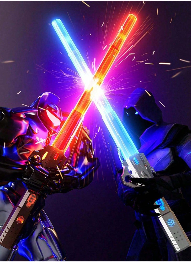 Interstellar Glow Sword - Extendable LED Flashing Toy with Gravity-Activated Sound Effects; Upgraded Color-Changing Metal Laser Sword for Dynamic Play and Imaginative Adventures - Perfect for Kids and Party Decorations