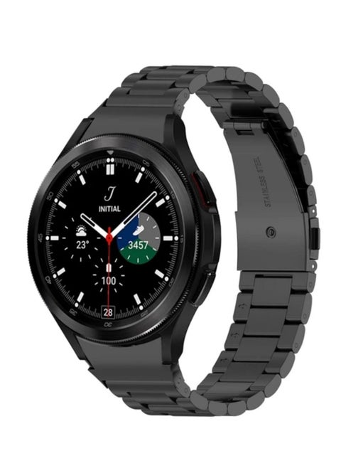Solid Curved Stainless Stee Watch Band for Samsung Galaxy Watch 6 Classic for Samsung Galaxy Watch 5 Pro No Gap Metal Watch Strap