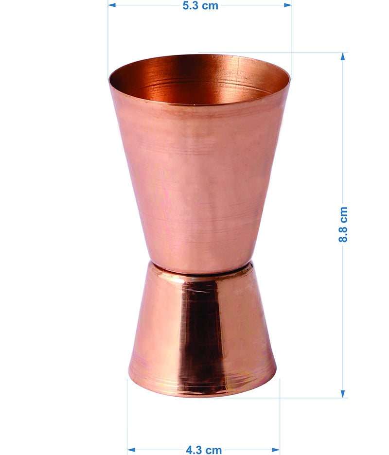 AKSHATA Beautiful Copper Jigger Measurer for Concentrate 30ml and 60ml Bar Tools Glossy Finish 1 Set - Image 3