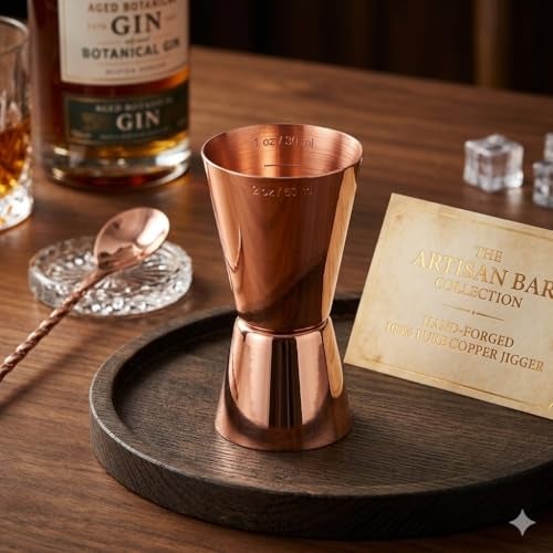 AKSHATA Beautiful Copper Jigger Measurer for Concentrate 30ml and 60ml Bar Tools Glossy Finish 1 Set - Image 5