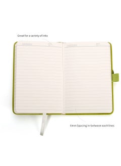 Y&D Pocket Notebook, 2 Pack Small Notebook with Pen, A6 Size Journal Hardcover 3.7”x5.5” Mini Notepad 100Gsm Thick Paper for Office, School (160 Pages, Green)  - Image 5