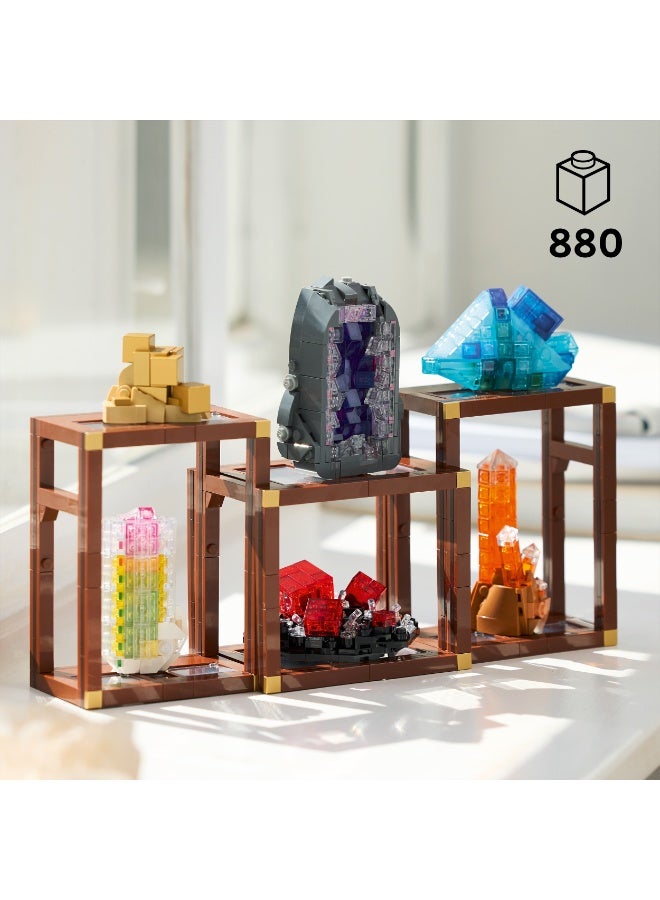 ليغو مجموعة المعادن من ليغو® أيدياز، رفوف عرض البلور، هدية لهواة تجميع قطع الصخور 21362 - Image 2